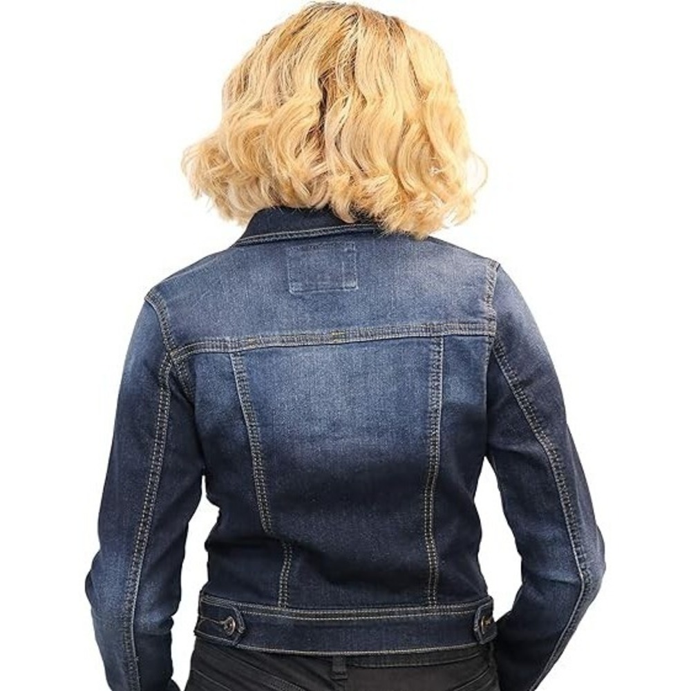 Wax Women's Basic Button Down Denim Jean Jacket -… - image 3